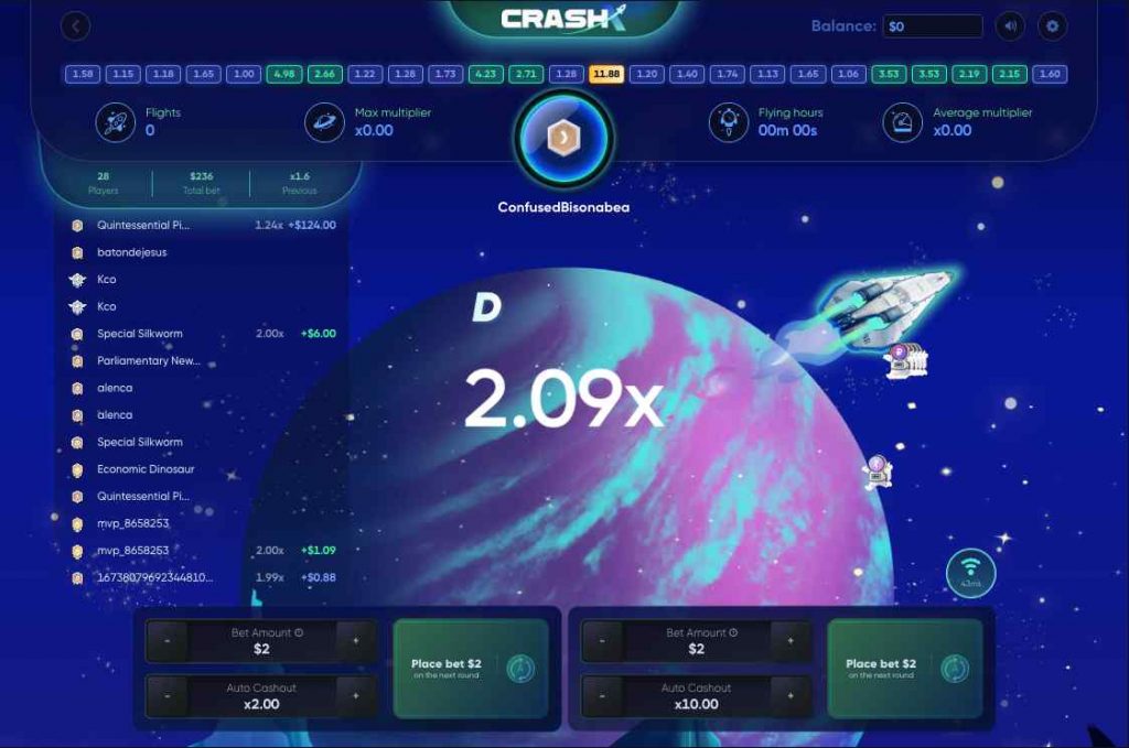 Crash X Casino Game