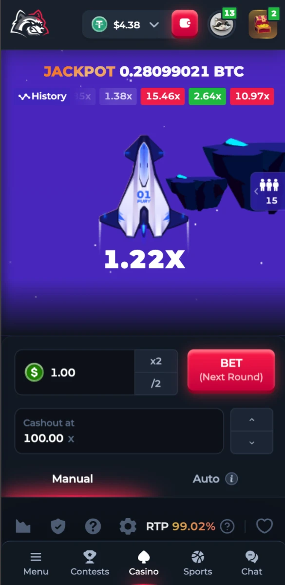 crash betfury mobile preview 1