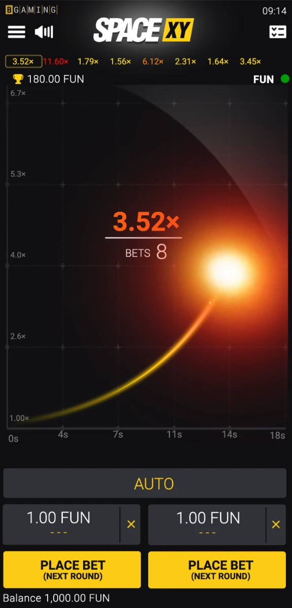 space xy bgaming mobile preview 2
