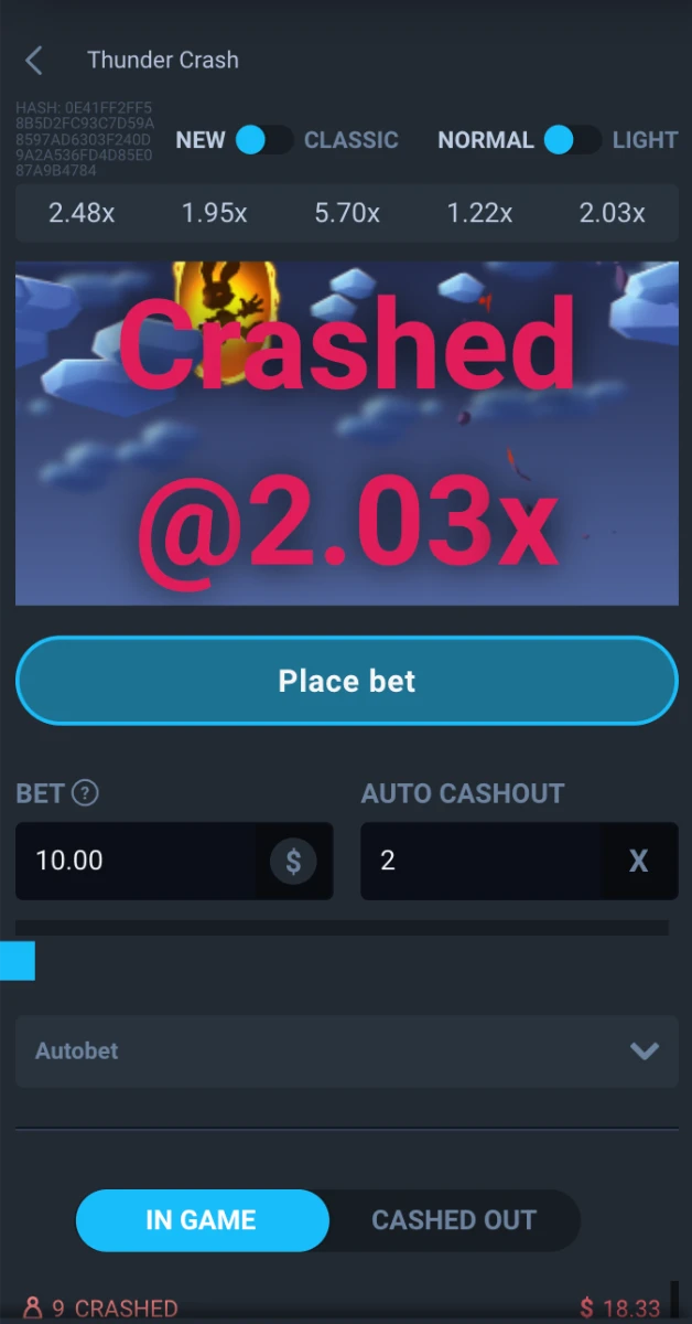 thunderpick casino thunder crash mobile preview 1