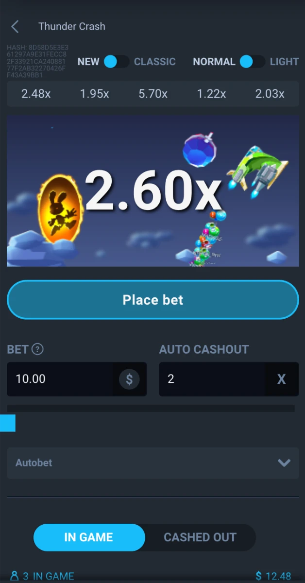 thunderpick casino thunder crash mobile preview 2