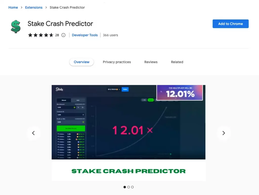 stake crash predictor extension