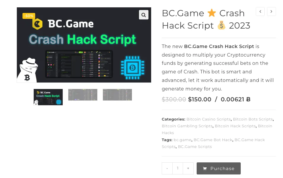 bc game crash bot sales page