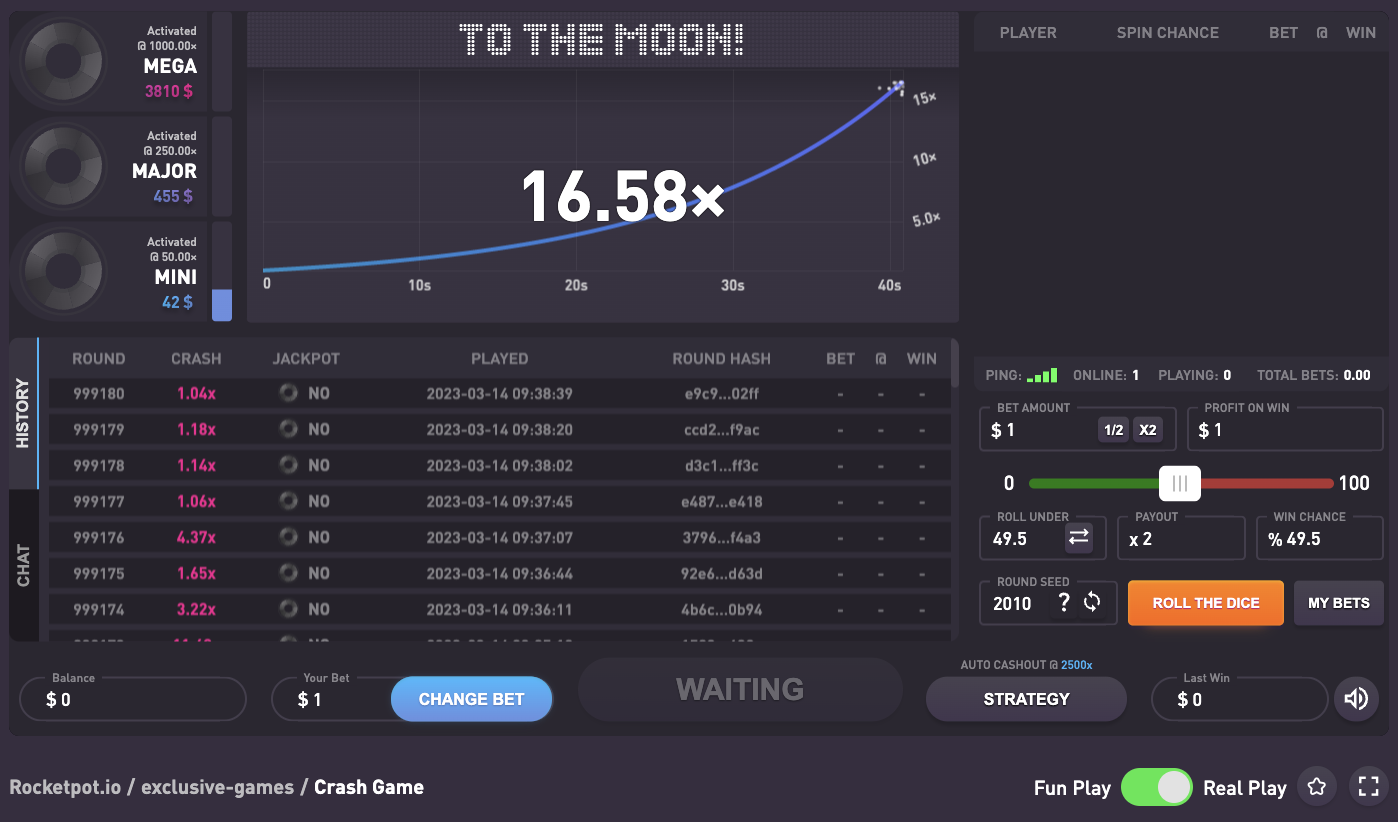 rocketpot crash preview