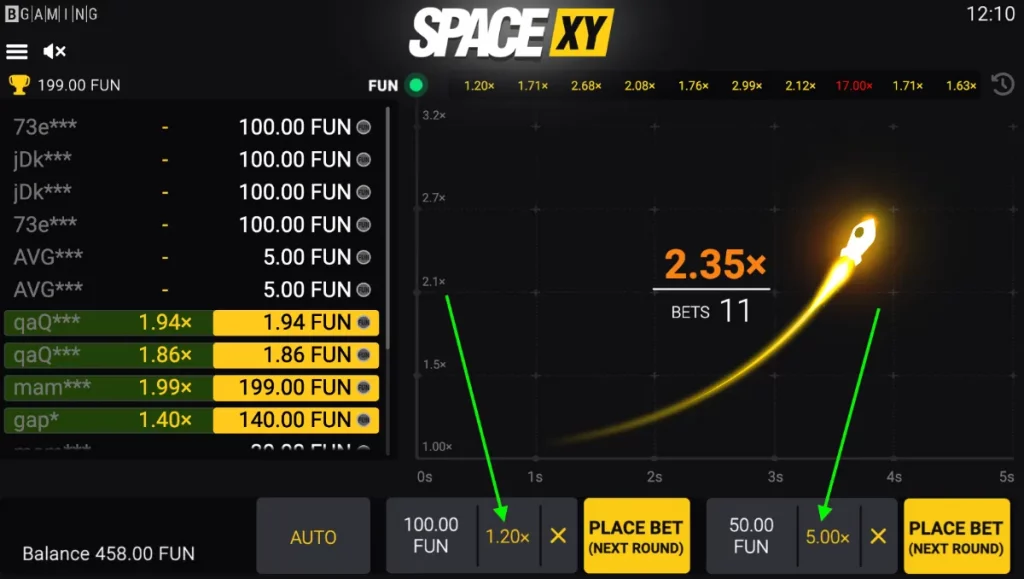 automated betting space xy game