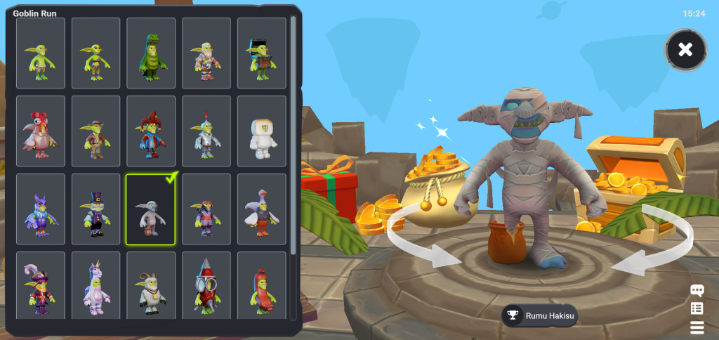 goblin run character customization