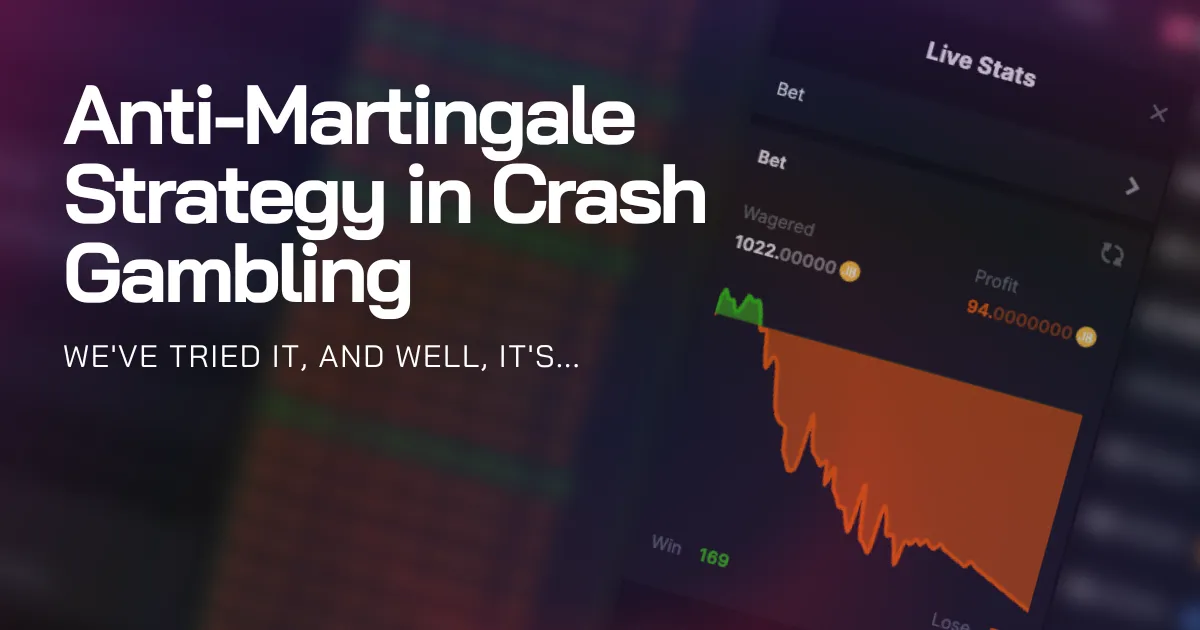 anti martingale crash gambling strategy cover image