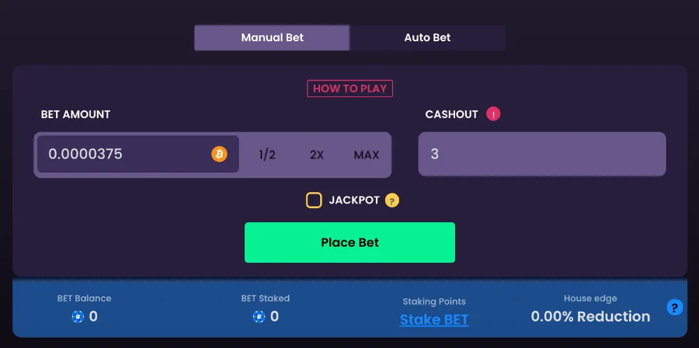 earnbet crash manual betting mode