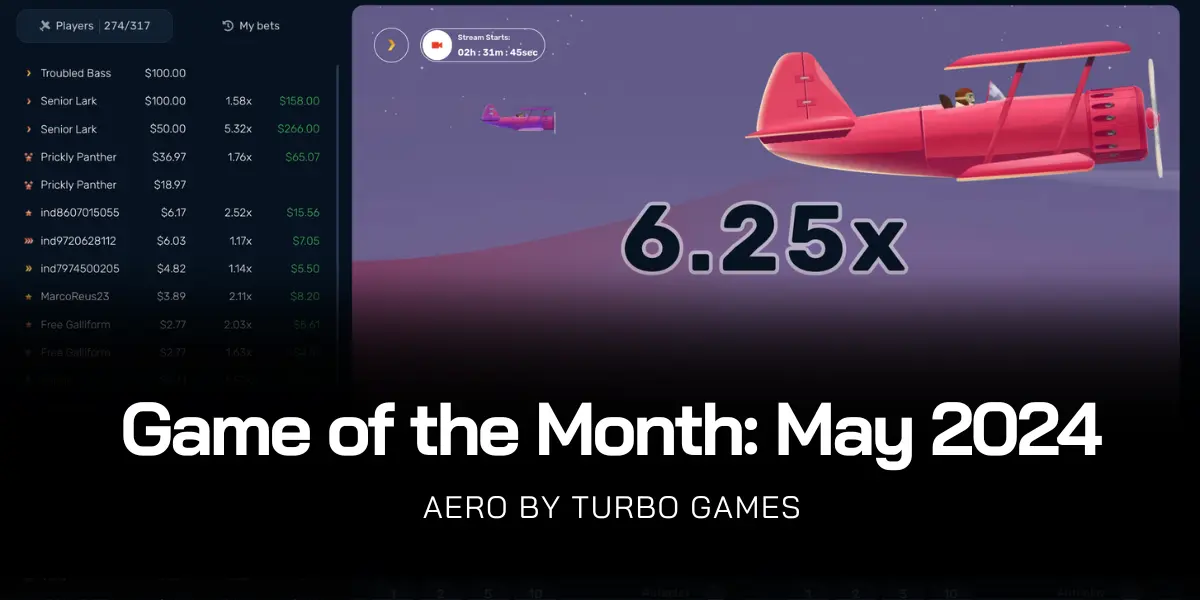 aero game of the month announcement
