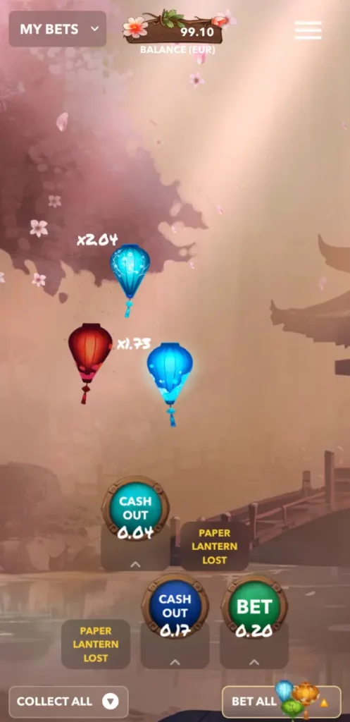 paper lanterns game on mobile