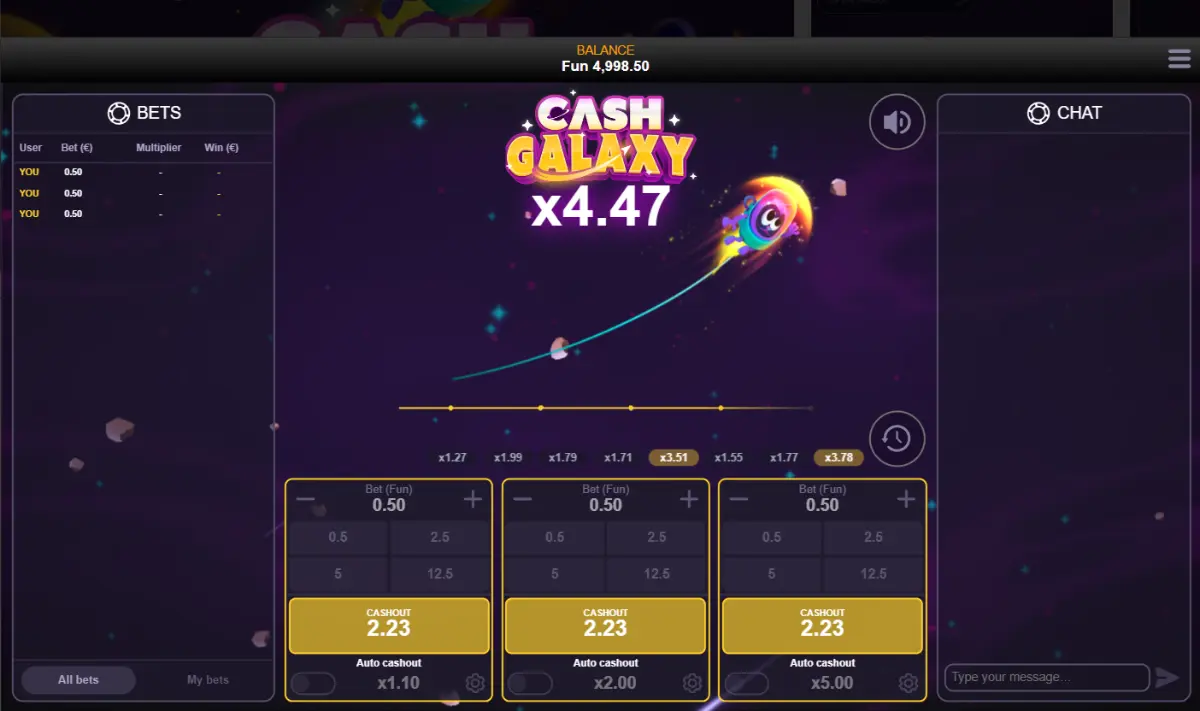 cash galaxy onetouch game