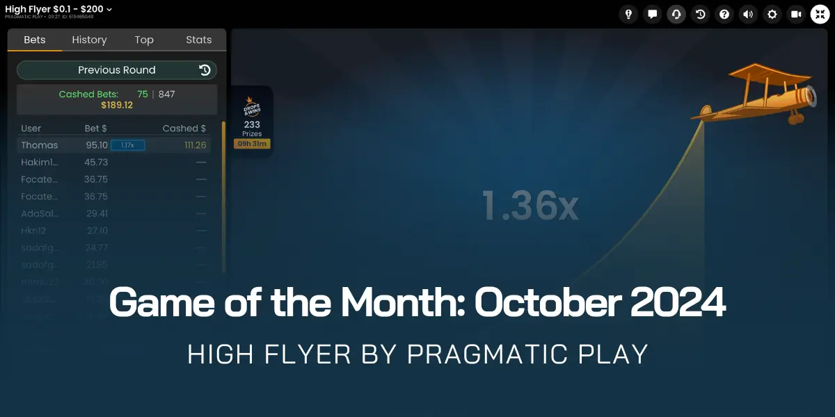 Game of the Month (October 2024) – High Flyer by Pragmatic Play!